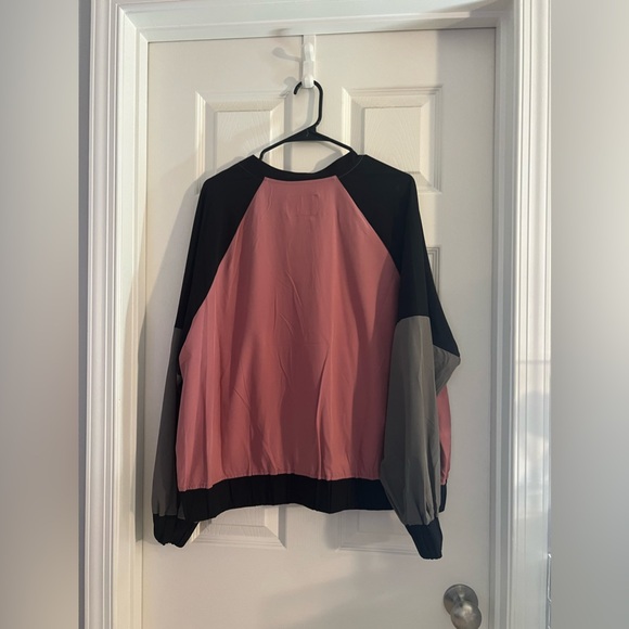 Torrid LoveSick Color Block Bomber - Stretch Woven Mauve Wash Size 2 - Picture 9 of 9